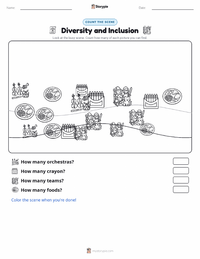 Diversity and Inclusion printable worksheet preview