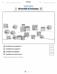 Aperçu de la feuille de travail imprimable Diversité et Inclusion