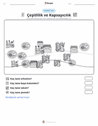 Çeşitlilik ve Kapsayıcılık yazdırılabilir çalışma sayfası önizlemesi