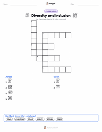 Diversity and Inclusion printable worksheet preview