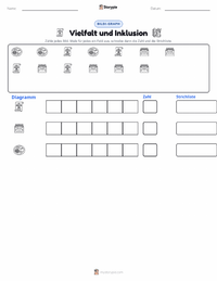 Vielfalt und Inklusion druckbare Arbeitsblatt Vorschau