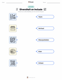 Diversiteit en Inclusie afdrukbare werkblad voor kinderen