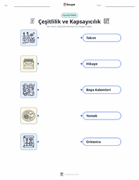 Çeşitlilik ve Kapsayıcılık çocuklar için yazdırılabilir çalışma sayfası