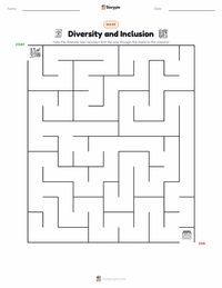 Diversity and Inclusion printable worksheet preview