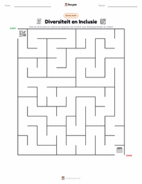 Diversiteit en Inclusie afdrukbare werkblad voorbeeld
