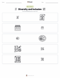 Diversity and Inclusion printable worksheet preview