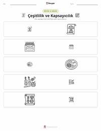 Çeşitlilik ve Kapsayıcılık yazdırılabilir çalışma sayfası önizlemesi