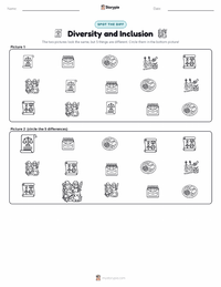 Diversity and Inclusion printable worksheet preview
