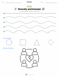 Diversity and Inclusion printable worksheet preview