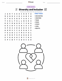 Diversity and Inclusion printable worksheet preview