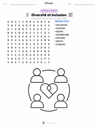 Aperçu de la feuille de travail imprimable Diversité et Inclusion