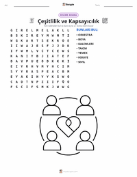 Çeşitlilik ve Kapsayıcılık yazdırılabilir çalışma sayfası önizlemesi