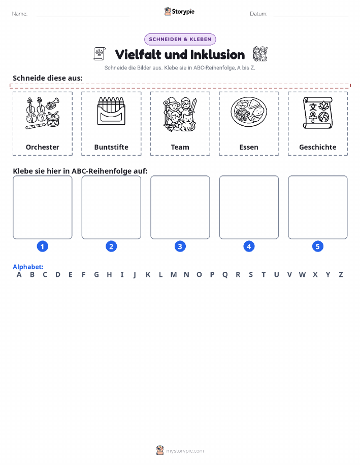 Schneiden & Einfügen Alphabet