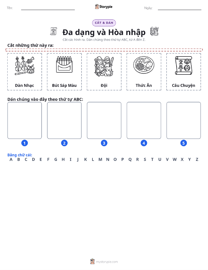 Cắt & Dán Chữ Cái