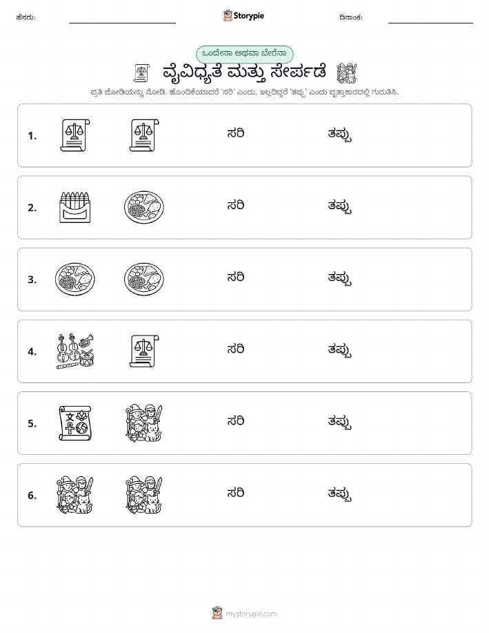 ಒಂದೇ ಅಥವಾ ವಿಭಿನ್ನ