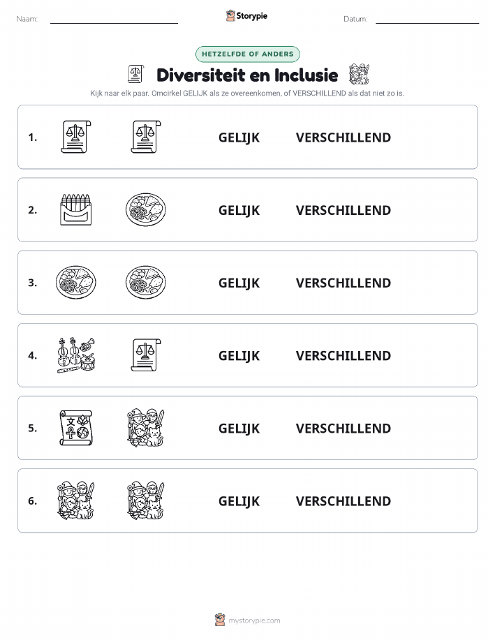 Zelfde of Verschillend