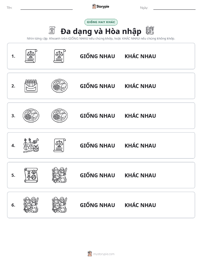 Giống Hay Khác