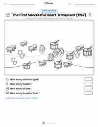 The First Successful Heart Transplant (1967) printable worksheet preview