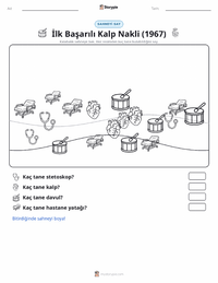 İlk Başarılı Kalp Nakli (1967) yazdırılabilir çalışma sayfası önizlemesi
