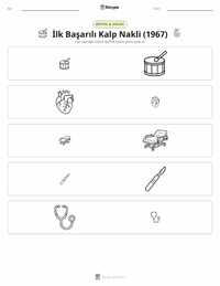 İlk Başarılı Kalp Nakli (1967) yazdırılabilir çalışma sayfası önizlemesi