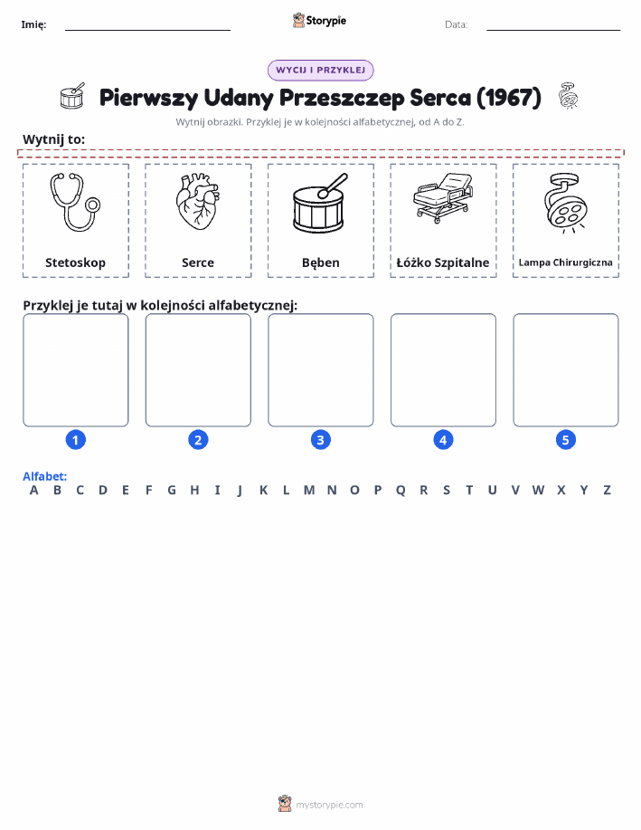 Wytnij i Wklej Alfabet