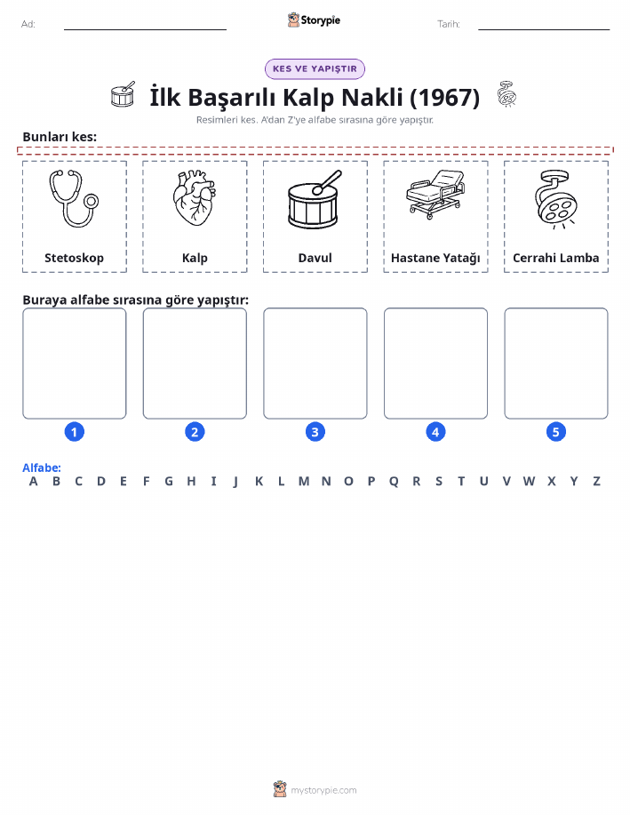 Kes & Yapıştır Alfabe