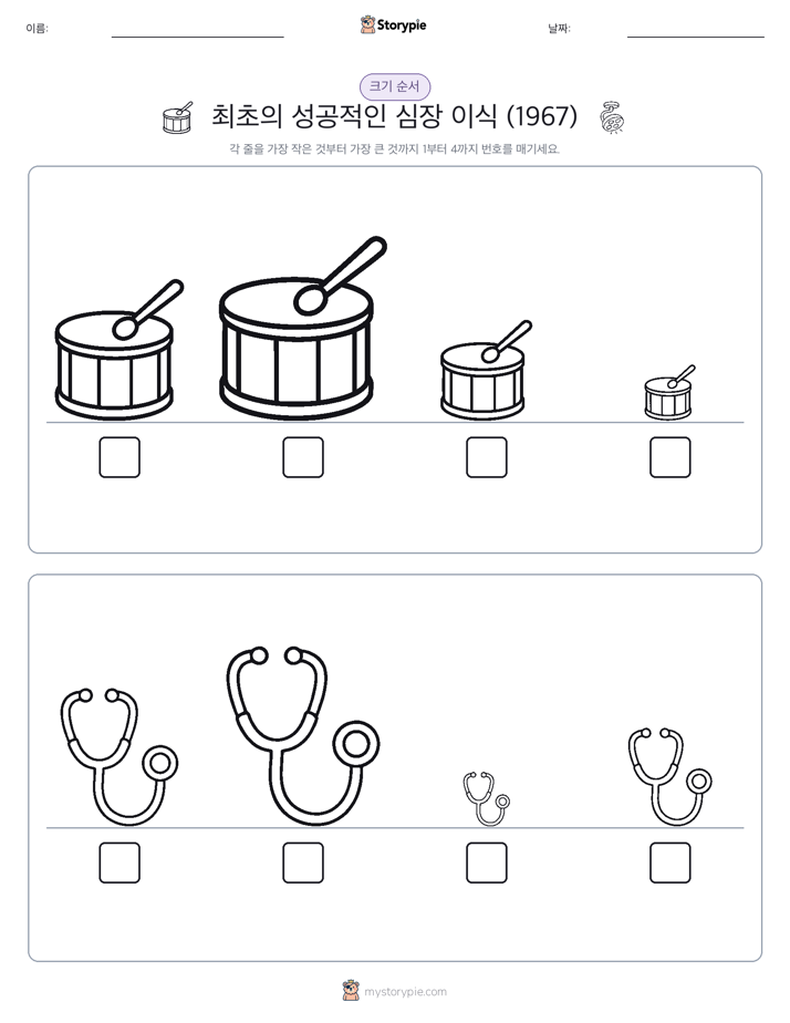 크기 순서