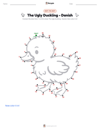 The Ugly Duckling - Danish printable worksheet preview