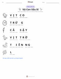 Xem trước tài liệu in sẵn Chú Vịt Con Xấu Xí - Đan Mạch
