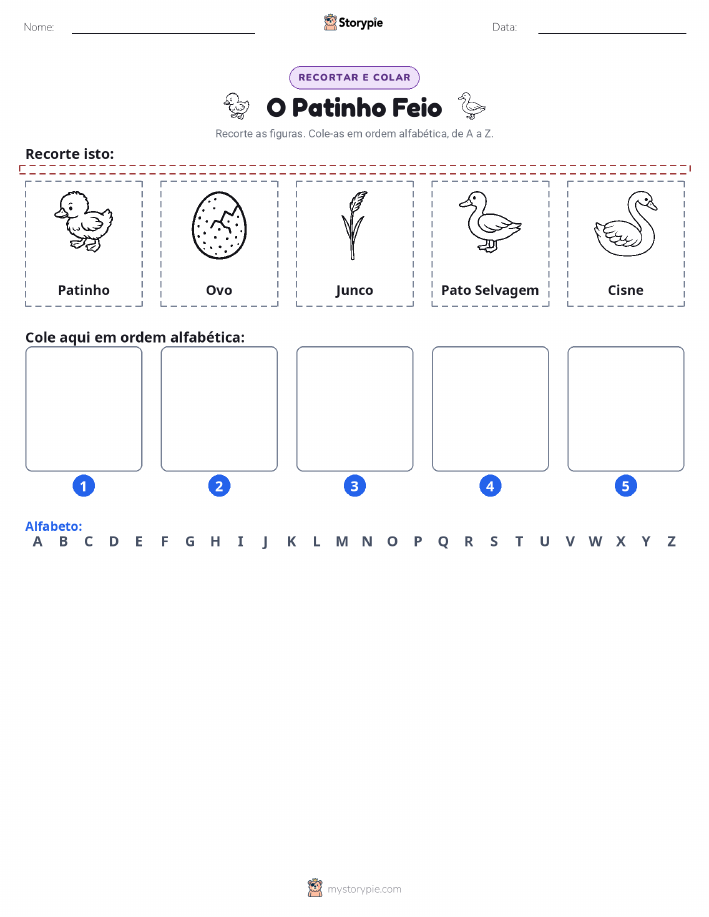 Recortar & Colar Alfabeto