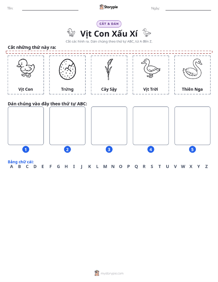 Cắt & Dán Chữ Cái