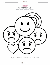 Emotionen Malvorlage für Kinder