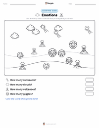 Emotions printable worksheet preview