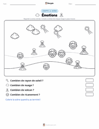 Aperçu de la feuille de travail imprimable Émotions