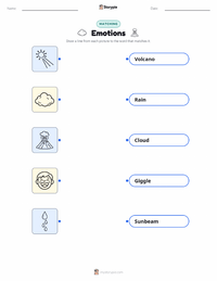 Emotions printable worksheet for kids