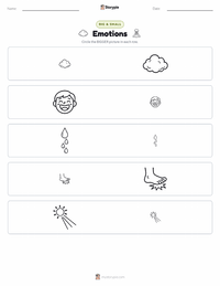 Emotions printable worksheet preview