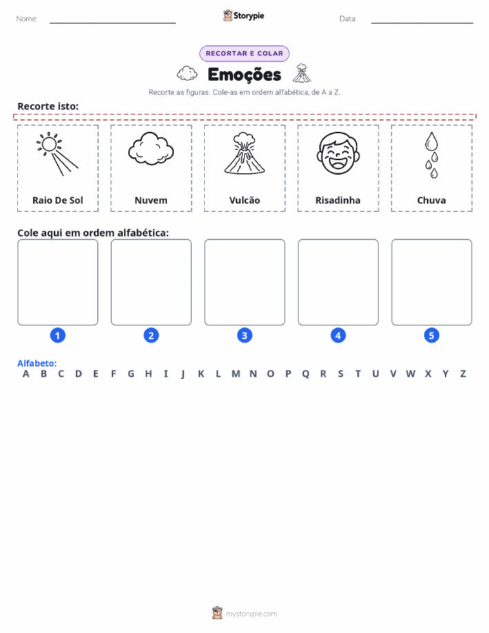Recortar & Colar Alfabeto
