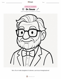 Anteprima della scheda stampabile di Theodor Seuss Geisel