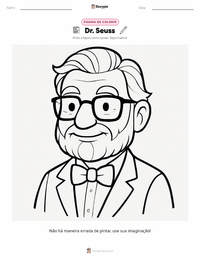 Página de colorir Theodor Seuss Geisel para crianças