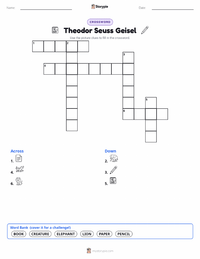 Theodor Seuss Geisel printable worksheet preview