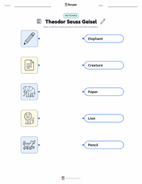 Theodor Seuss Geisel printable worksheet for kids