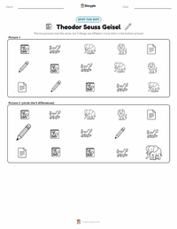 Theodor Seuss Geisel printable worksheet preview