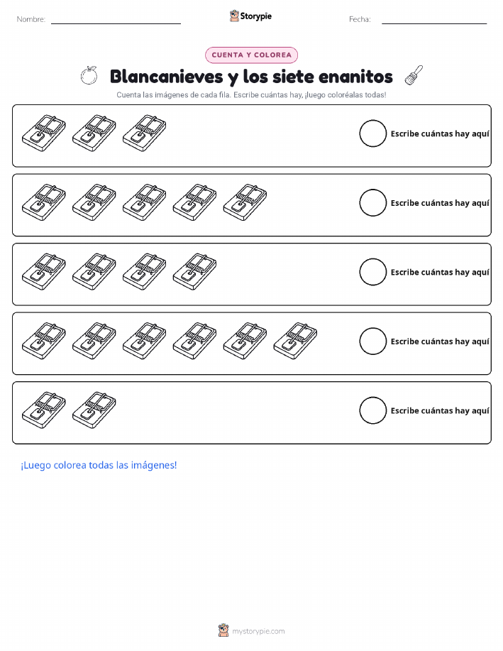 Contar y Colorear
