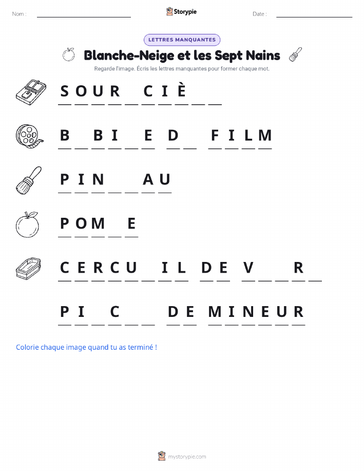 Lettres manquantes