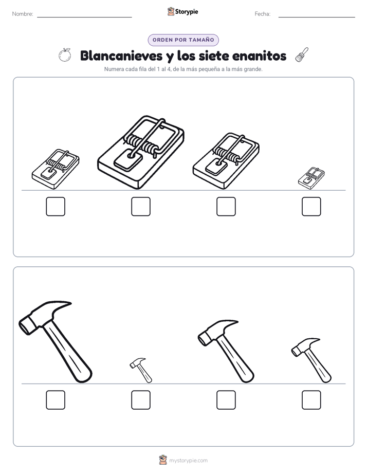 Orden de Tamaños
