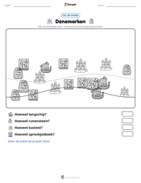 Denemarken afdrukbare werkblad voorbeeld