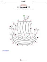 Denmark printable worksheet preview