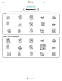 Denmark printable worksheet preview