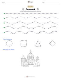 Denmark printable worksheet preview