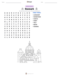 Denmark printable worksheet preview